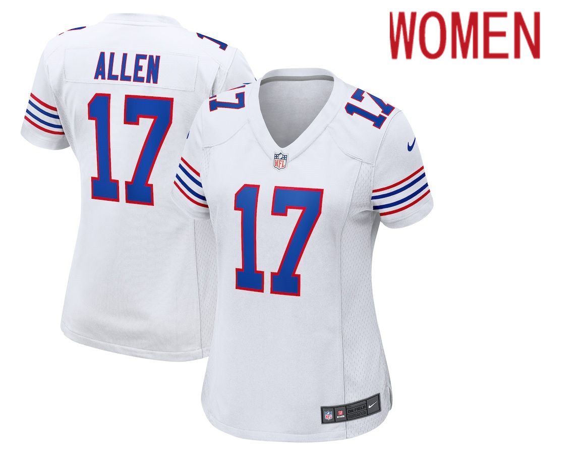 Women Buffalo Bills #17 Josh Allen Nike White Alternate Player Game Team NFL Jersey